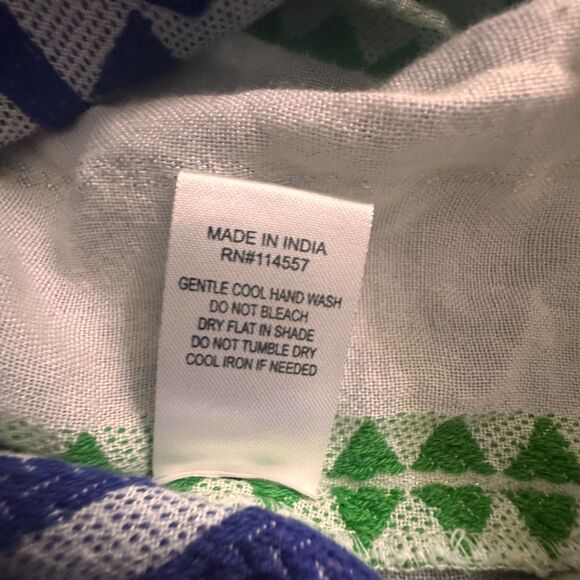 THML Geometric Embroidered Flutter Sleeve Top Women’s Size M Boho Resort - Picture 5 of 8